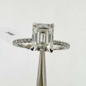Ring Silver Diamond Engagement Ring